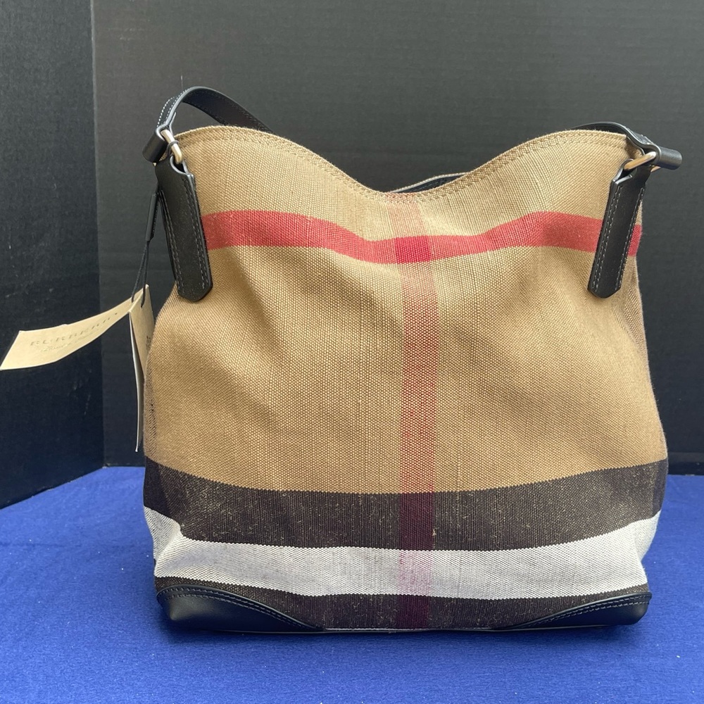 NWT Burberry Canvas Check Medium Maidstone Tote